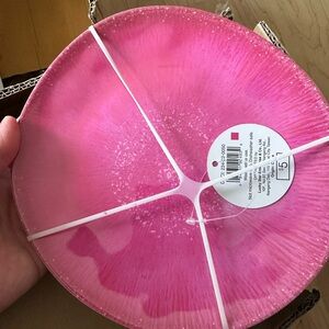 15sets of 4 pcs set melamine Pink Party Plate(60pcs total)